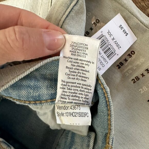 Pacsun light indigo denim jeans stacked skinny high waist men's 28 - Picture 4 of 11